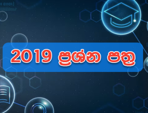 2019 ප්‍රශ්න පත්‍ර